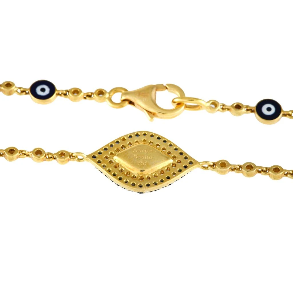 商品Aaron Basha|18K Yellow Gold Diamond and Sapphire Evil Eye Bracelet AB32-111124,价格¥13657,第3张图片详细描述