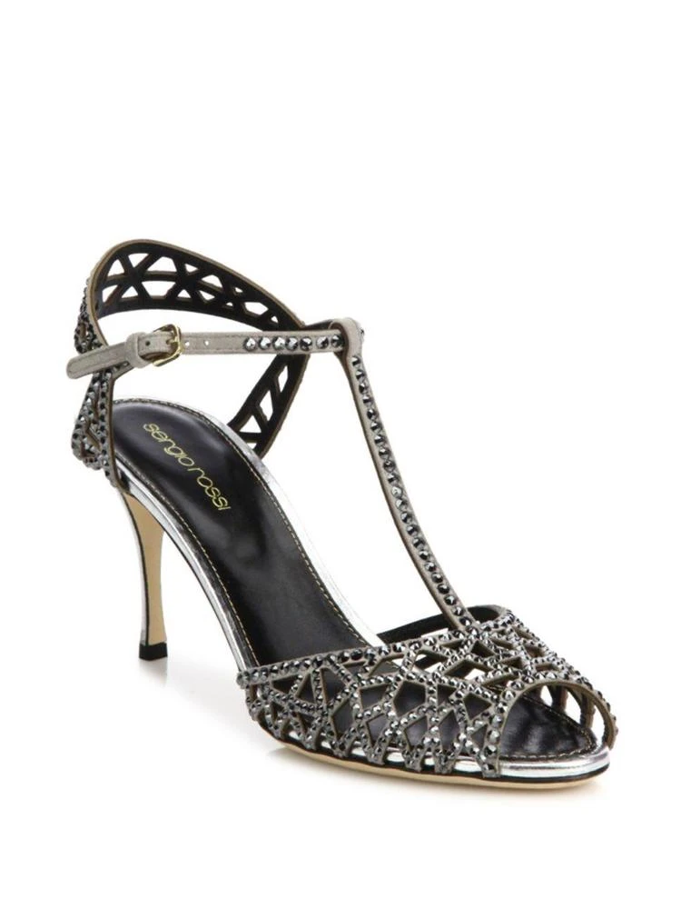 商品Sergio Rossi|Tresor Embellished T-Strap Sandals,价格¥3791,第1张图片