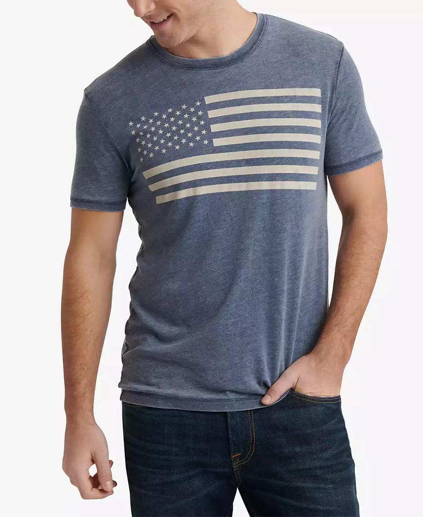 T-shirt de manga curta para homem com estampa da bandeira dos EUA image 2
