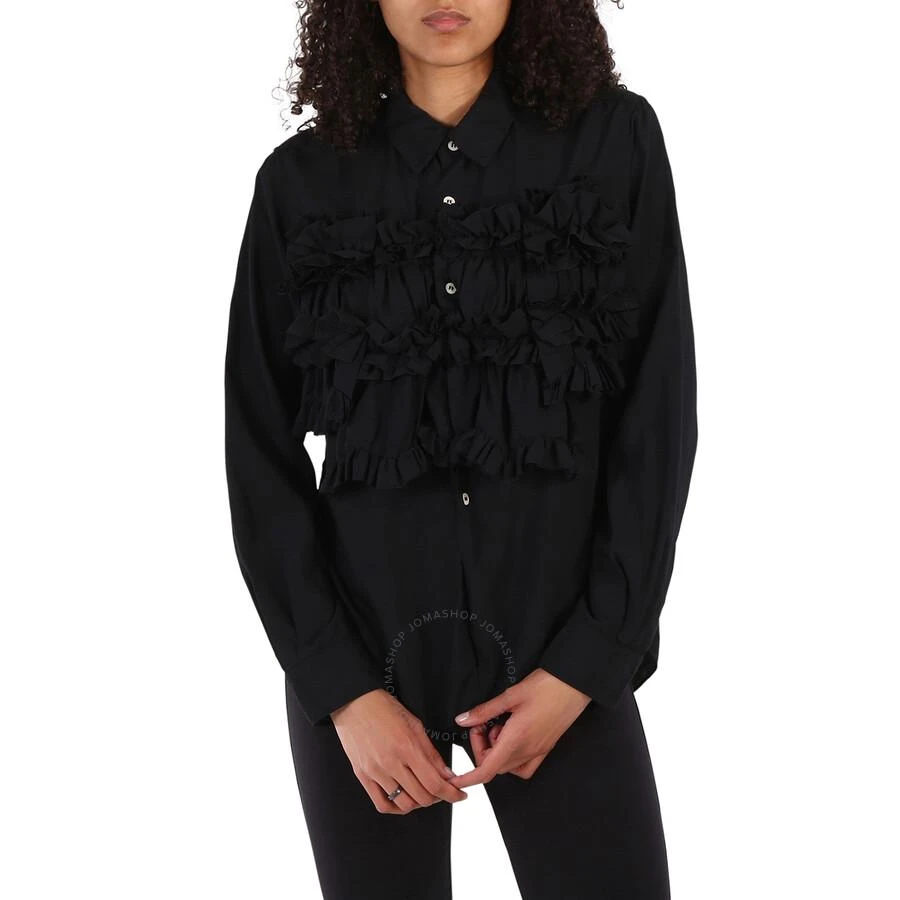 商品Comme des Garcons|Long Sleeve Ruffle Layer Cotton Shirt,价格¥1198,第1张图片