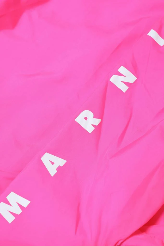 商品Marni|Mj31b Jacket  Fluo Pink Waterproof Lined Jacket With Hood, Zip And Logo On The Sleeves,价格¥747,第3张图片详细描述