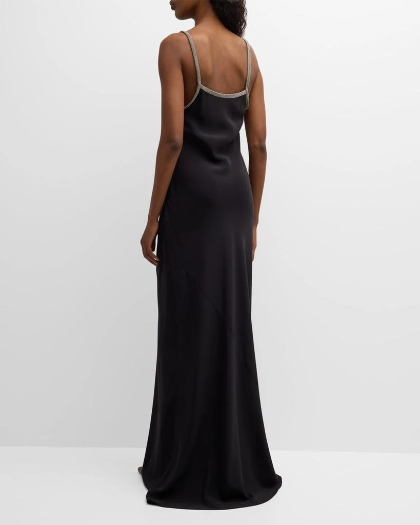 商品Brunello Cucinelli|Monili Trim Silk Slipdress,价格¥57382,第4张图片详细描述