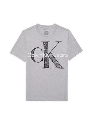 商品Calvin Klein|​Boy’s Heathered Mono Logo Tee,价格¥133,第1张图片