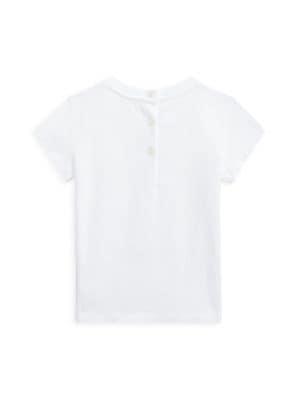 Baby Girl's Polo Bear Cotton Knit T Shirt商品第1张图片规格展示