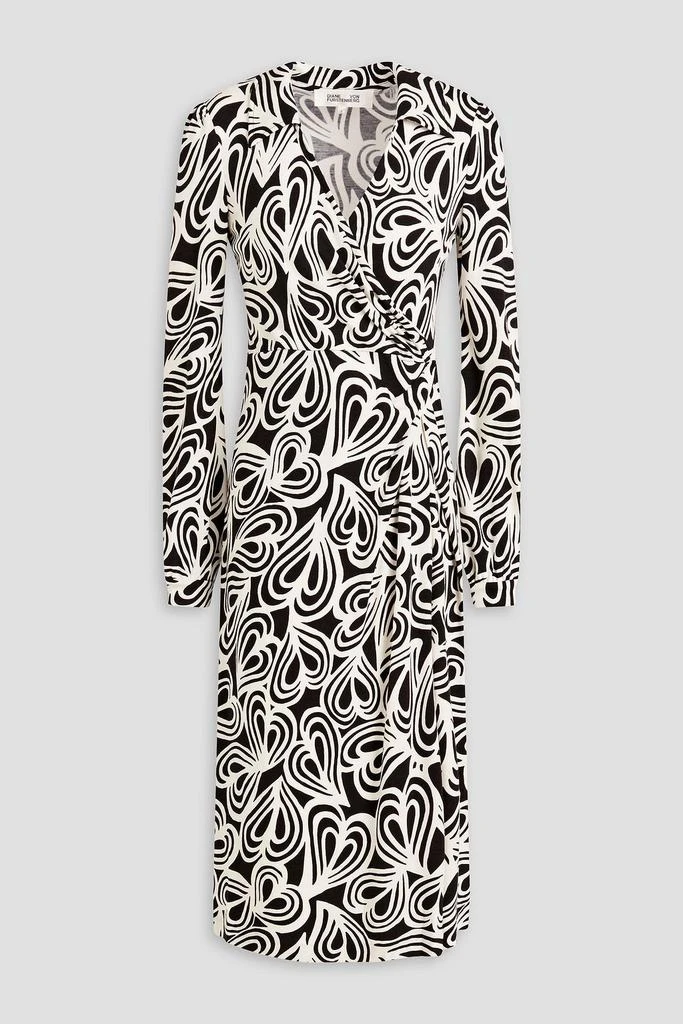 商品Diane von Furstenberg|Bogna wrap-effect printed Lyocell and wool-blend jersey dress,价格¥922,第1张图片