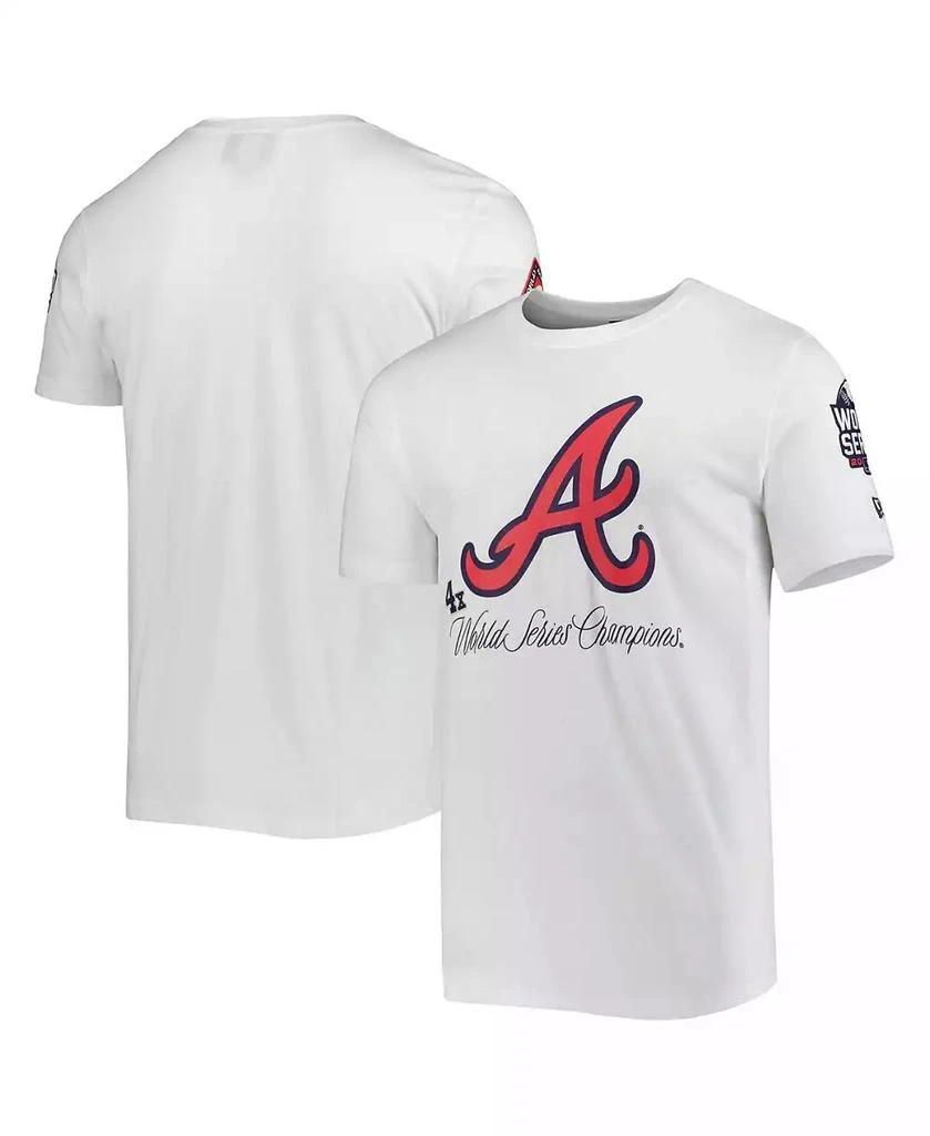 商品New Era|Men's White Atlanta Braves Historical Championship T-shirt,价格¥301,第1张图片