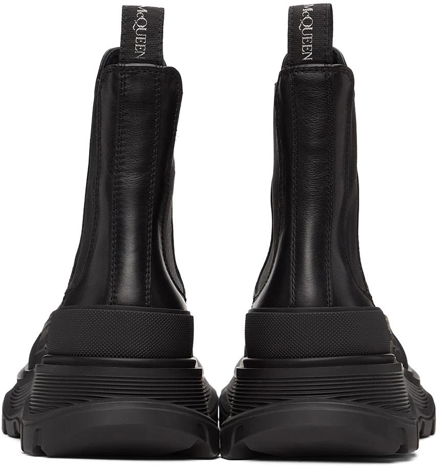 商品Alexander McQueen|Black Tread Slick Chelsea Boots,价格¥2594,第4张图片详细描述