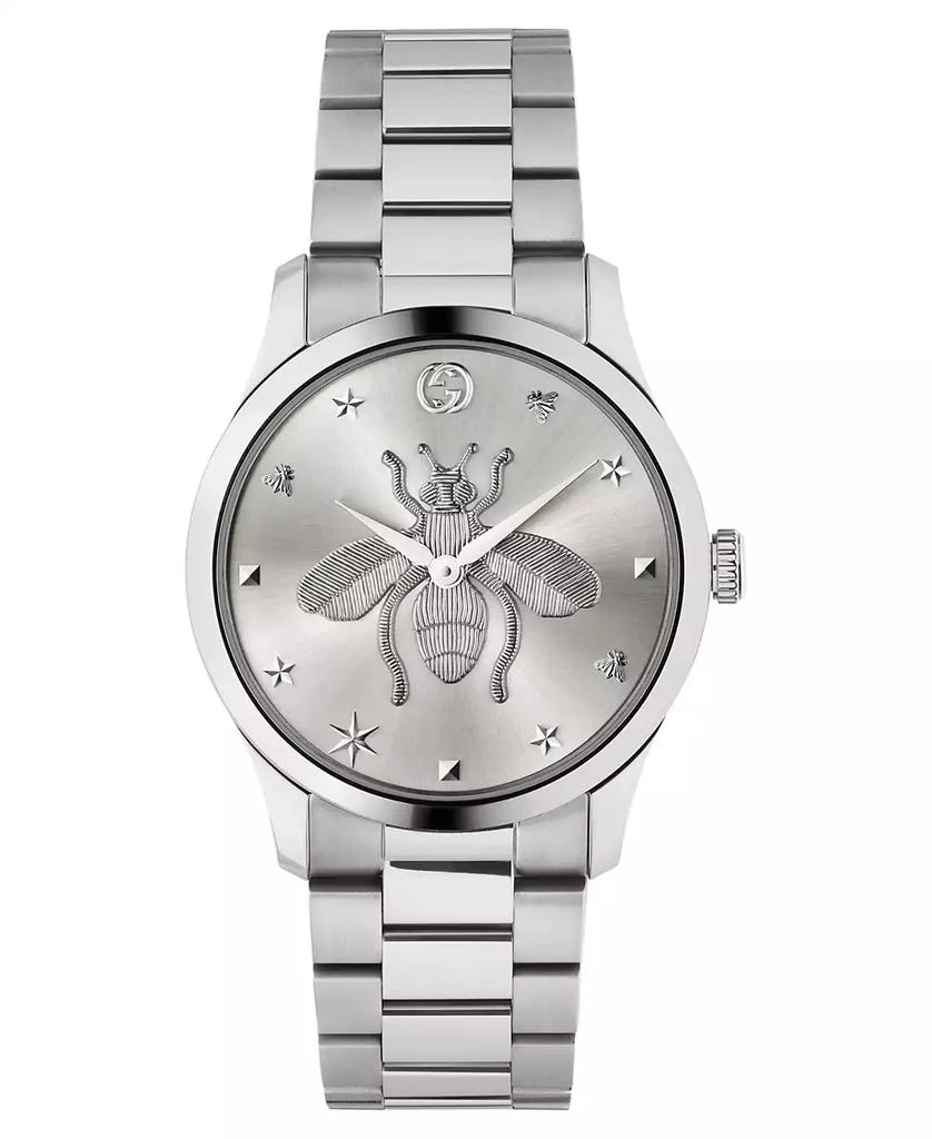 商品Gucci|Men's Swiss G-Timeless Stainless Steel Bracelet Watch 38mm, Created for Macy's,价格¥10596,第1张图片