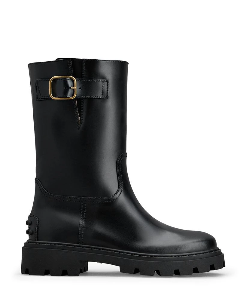 Women's Pull On Buckled Moto Boots 商品