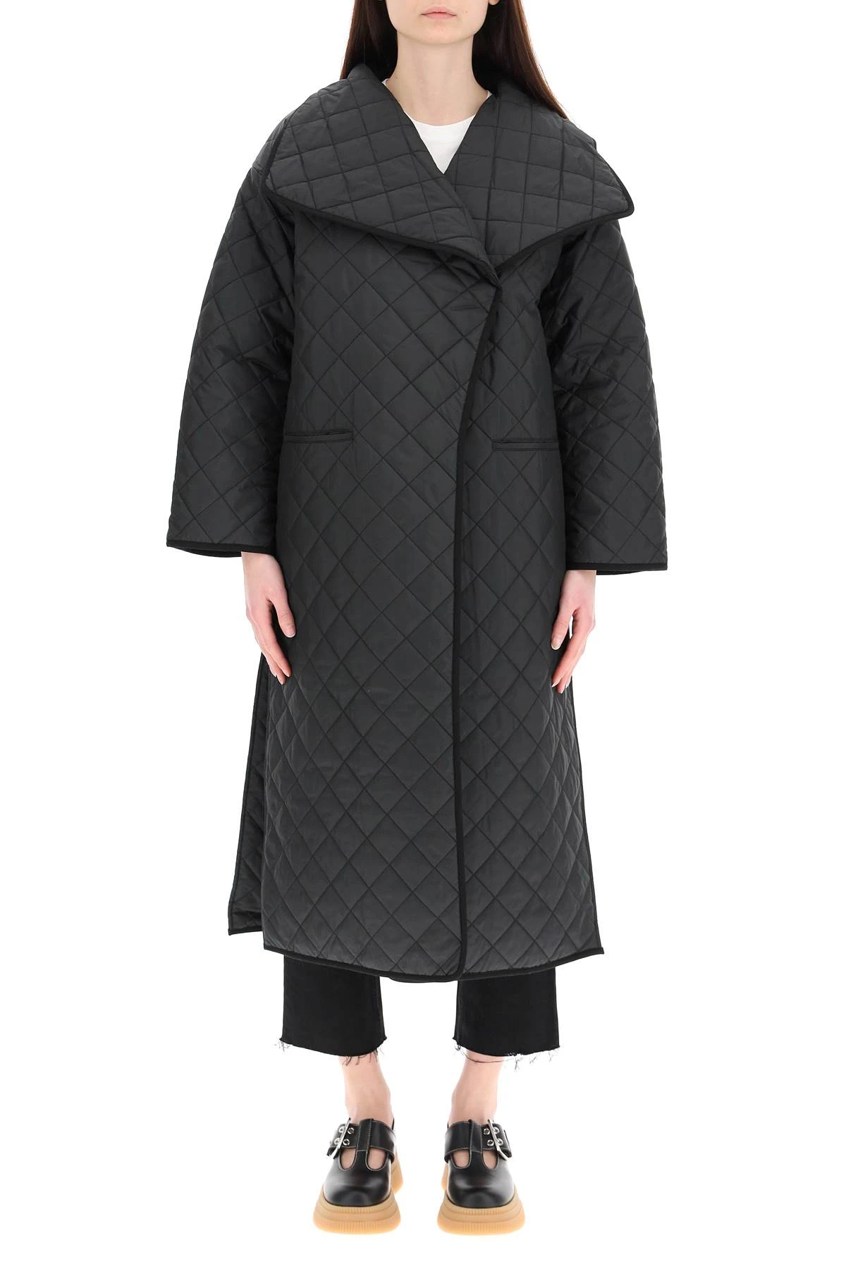 商品【商品预售7天】 Totême|Totême 女士大衣 213112732200 黑色,价格¥3459,第3张图片详细描述