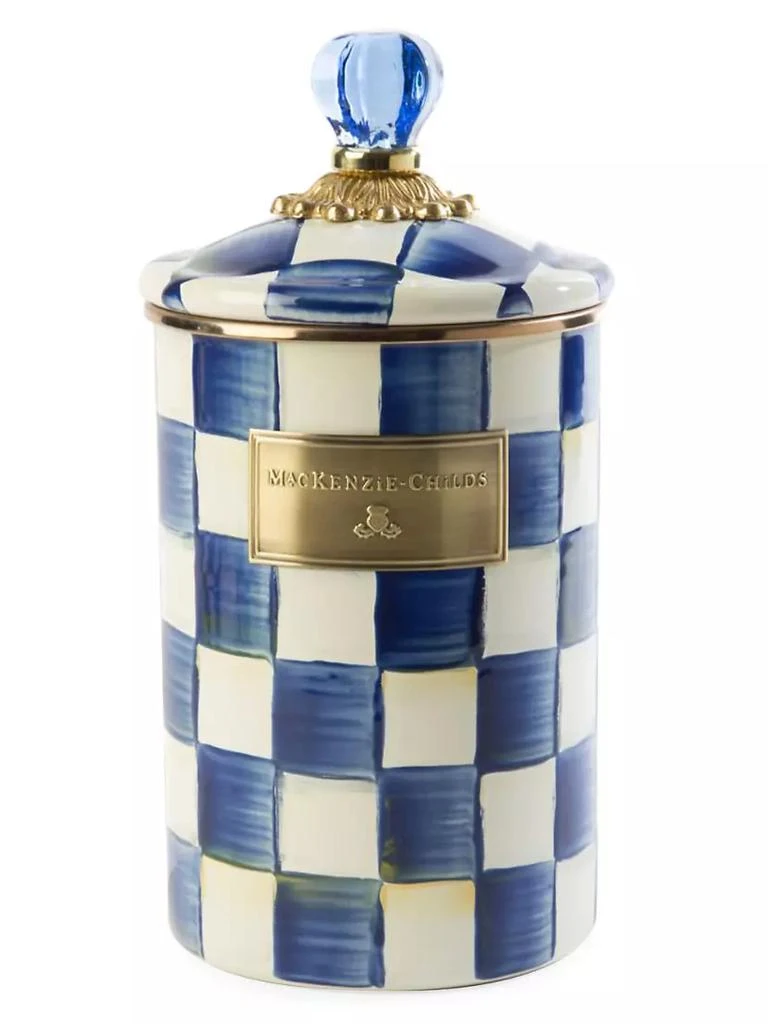 商品MacKenzie-Childs|Royal Check Large Enamel Canister,价格¥891,第1张图片