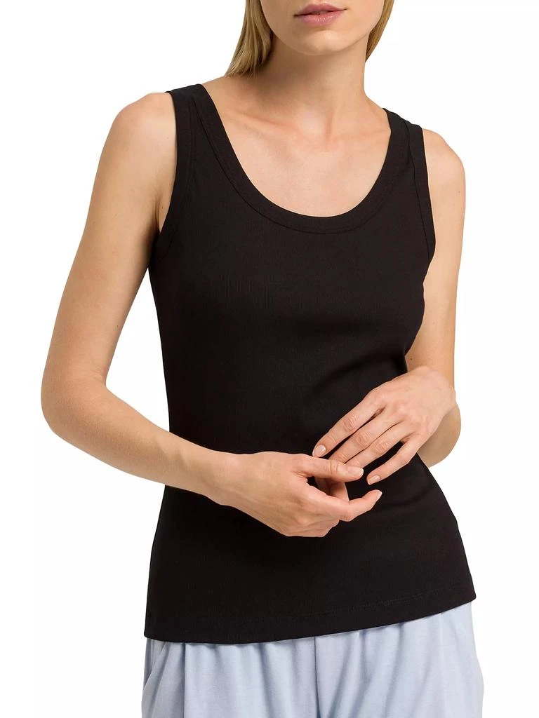 商品Hanro|Sleep And Lounge Ribbed Cotton Tank Top,价格¥330,第3张图片详细描述