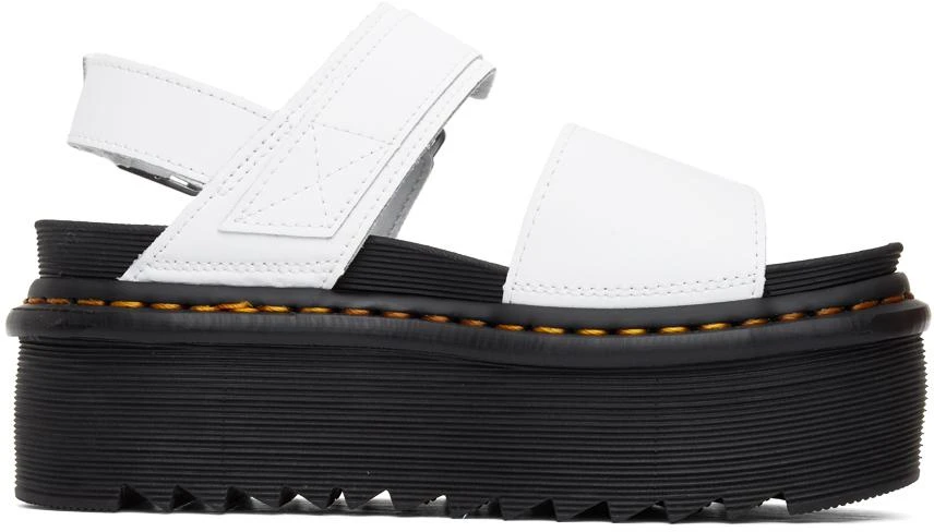 商品Dr. Martens|White Voss Quad Strap Platform Sandals,价格¥890,第1张图片