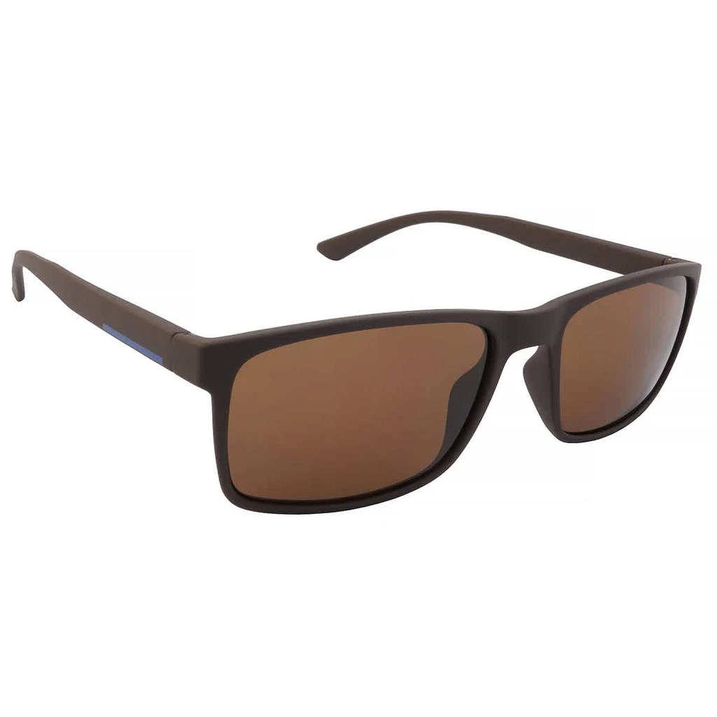 商品Calvin Klein|Calvin Klein Brown Rectangular Mens Sunglasses CK21508S 210 57,价格¥211,第1张图片