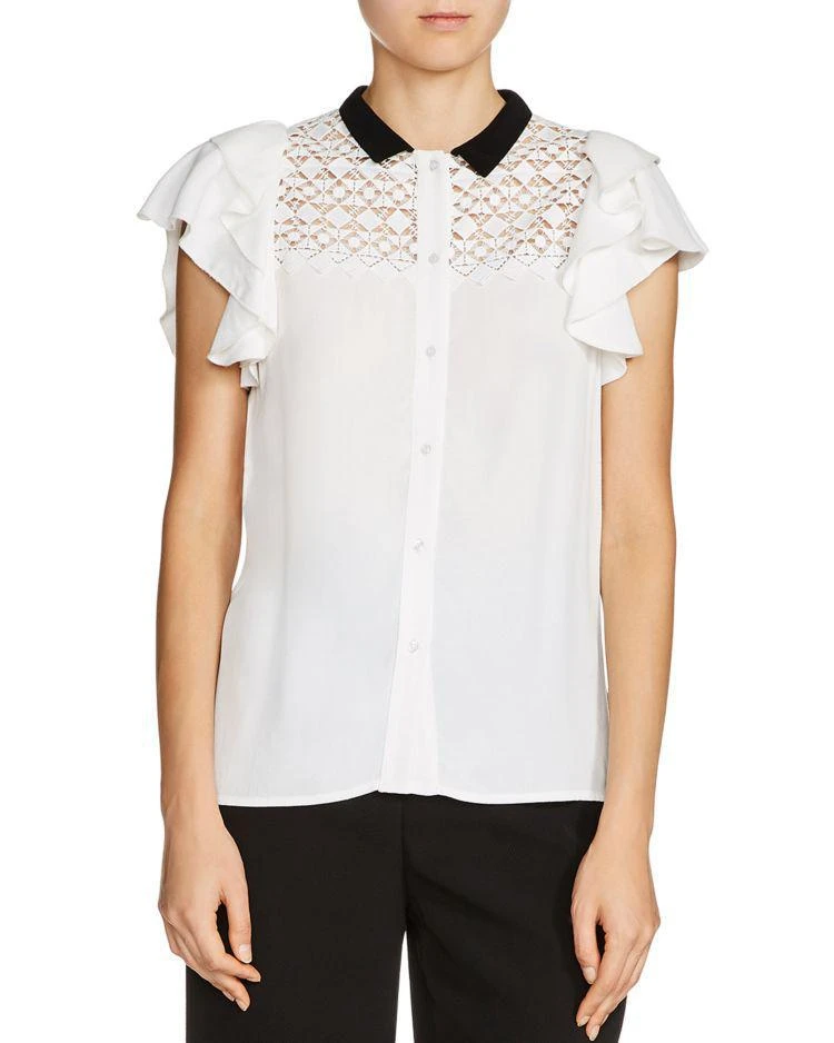 商品Maje|Lanie Embellished Shirt,价格¥1018,第1张图片