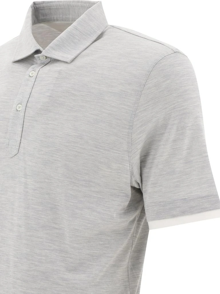 商品Brunello Cucinelli|Faux-Layering Polo Shirts Grey,价格¥2779,第4张图片详细描述