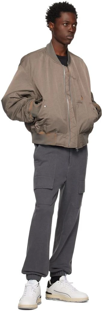 商品Solid Homme|Khaki Padded Bomber Jacket,价格¥5303,第4张图片详细描述
