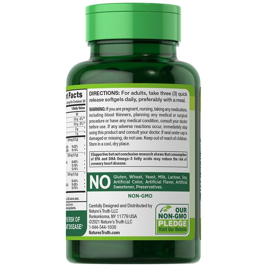 商品Nature's Truth|Triple Omega 3-6-9 Fish, Flax, Borage,价格¥29,第2张图片详细描述
