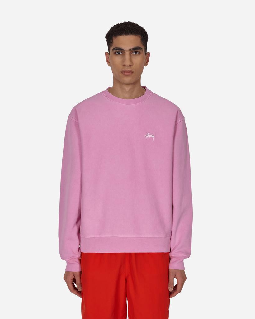 商品STUSSY|Stock Logo Crewneck Sweatshirt Pink,价格¥902,第1张图片