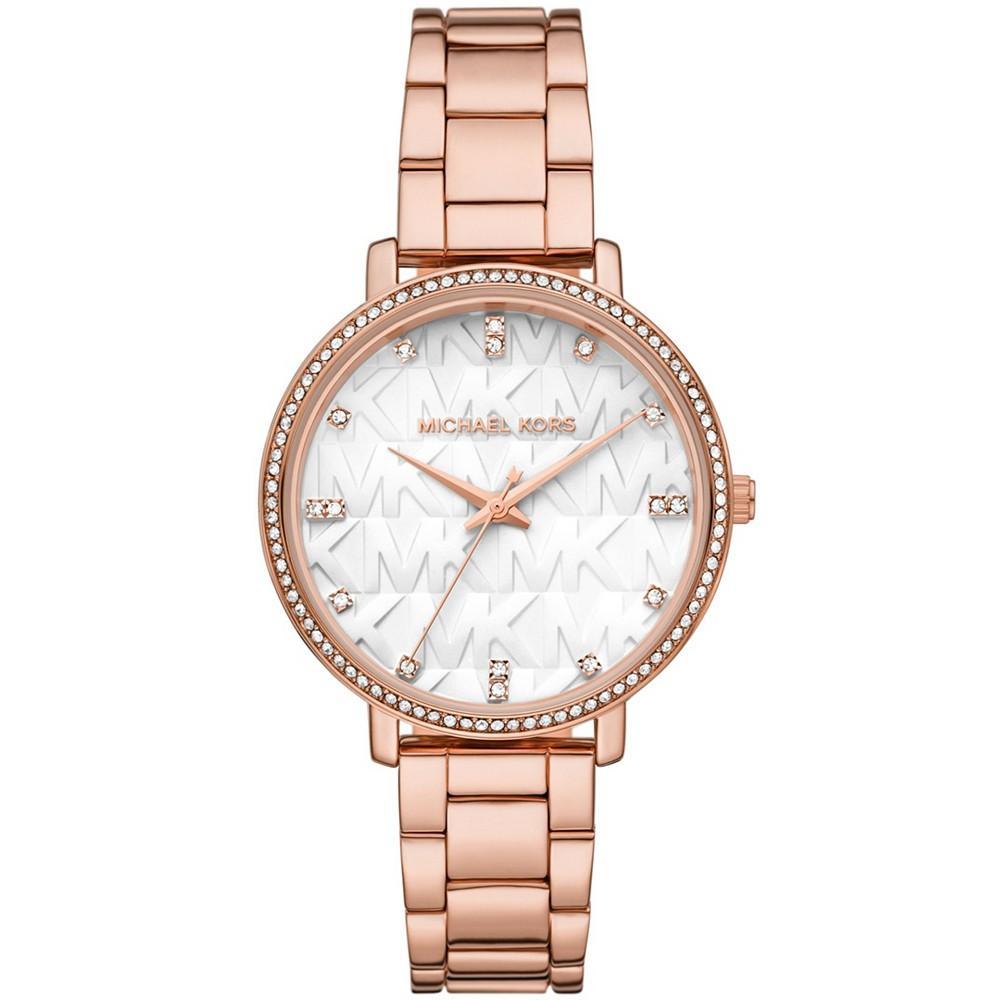 商品Michael Kors|Women's Pyper Rose Gold-Tone Stainless Steel Bracelet Watch 38mm,价格¥1321,第1张图片