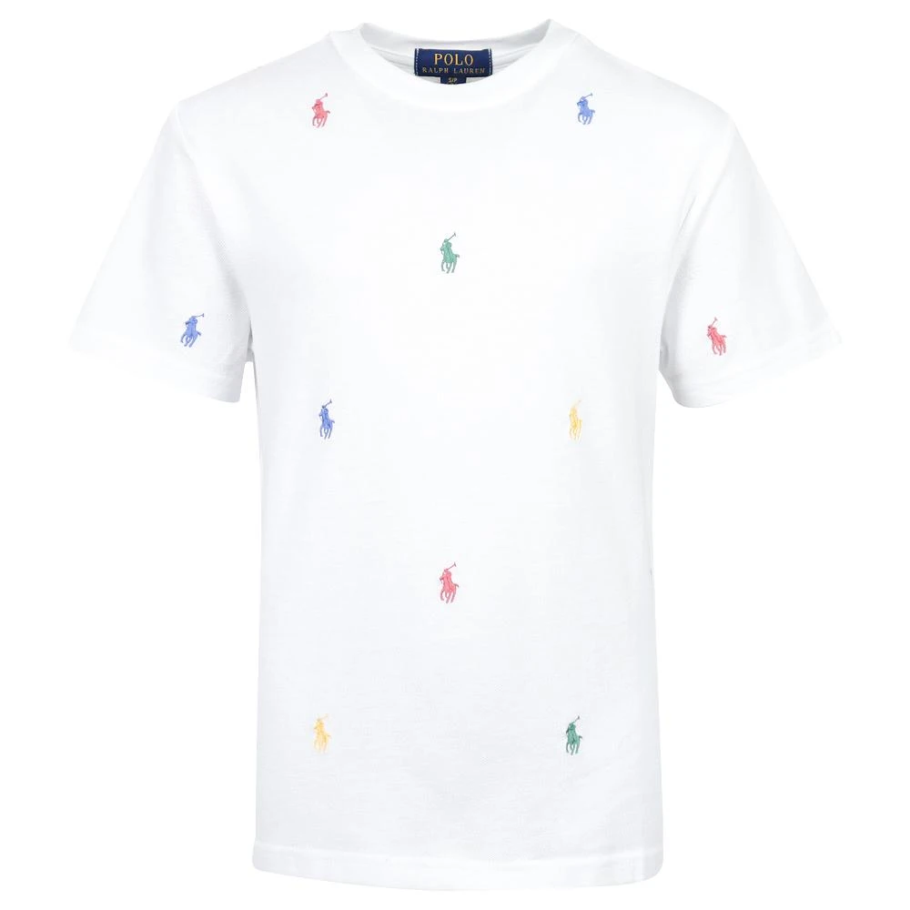 商品Ralph Lauren|White Repeat Pony Logo Short Sleeve T Shirt,价格¥226,第1张图片