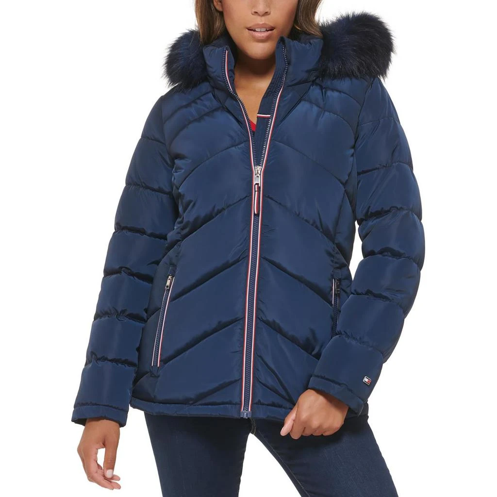 商品Tommy Hilfiger|Tommy Hilfiger Womens Insulated Detachable Hood Puffer Jacket,价格¥356,第1张图片