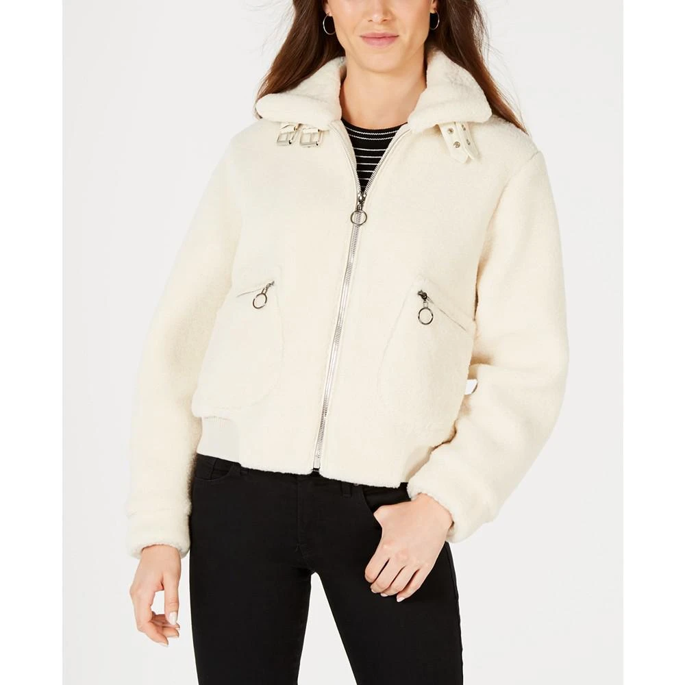 商品Collection B|Juniors' Faux-Fur Teddy Bomber Jacket,价格¥260,第1张图片