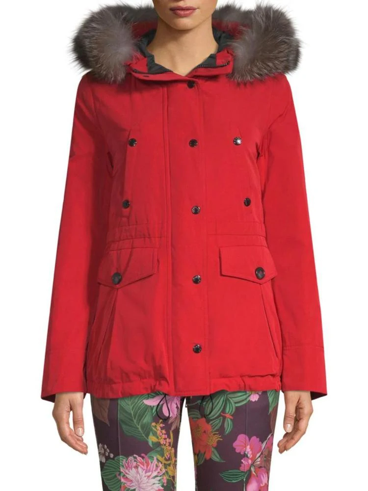 商品Moncler|Moncler - Macareux Fur-Trim Coat,价格¥8562,第1张图片
