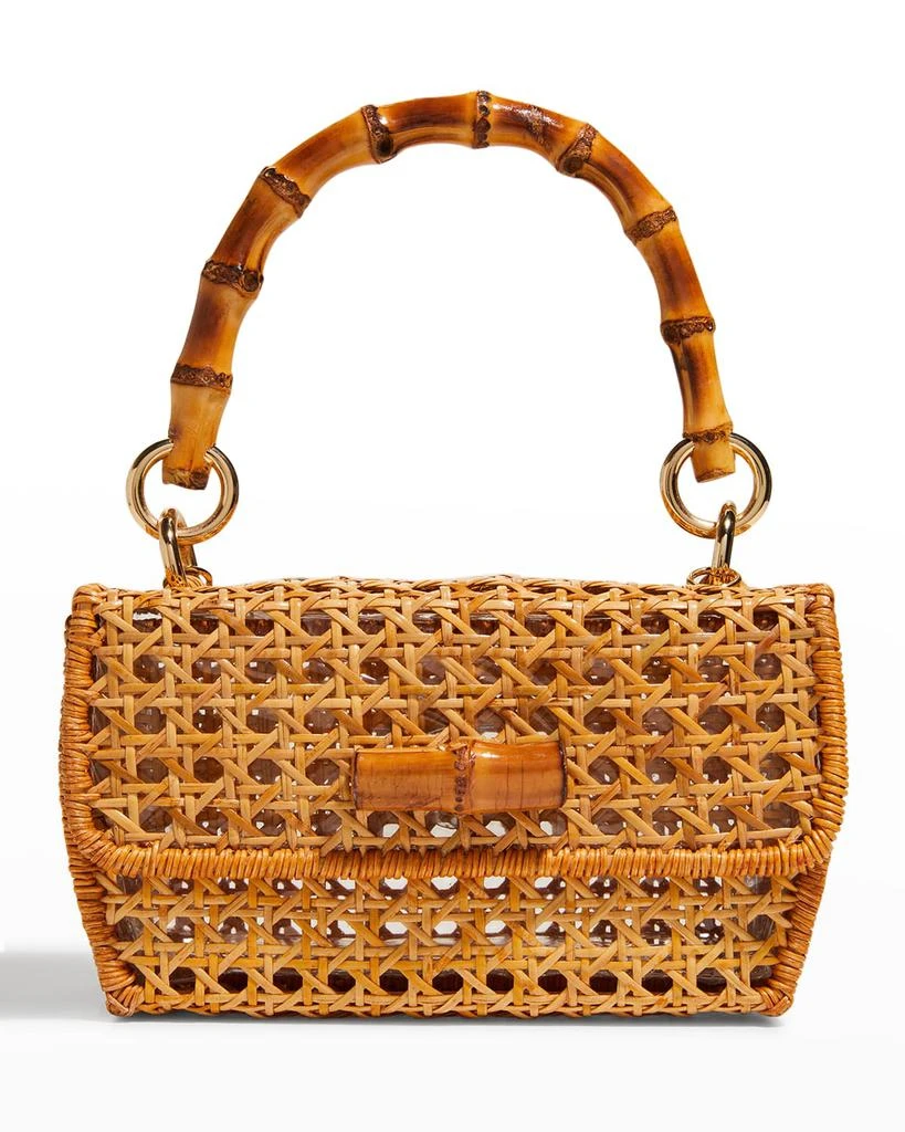 商品SERPUI|Scarlett Wicker Top-Handle Bag,价格¥1212,第1张图片