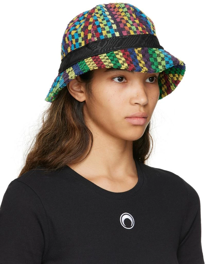 商品MARINE SERRE|Multicolor Kitchen Towels Bucket Hat,价格¥799,第2张图片详细描述