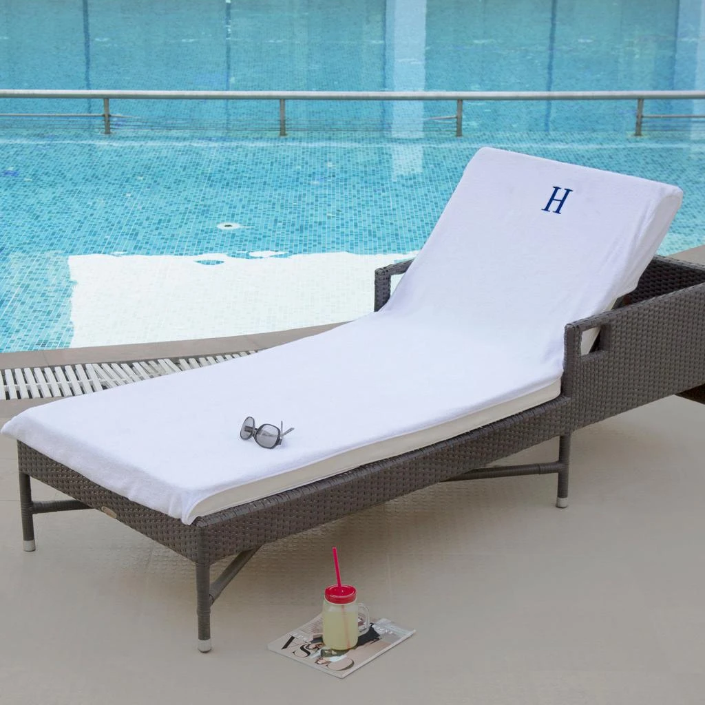 商品Superior|Monogrammed 100% Combed Cotton Lounge Chair Towel Cover Q - Z,价格¥334,第2张图片详细描述