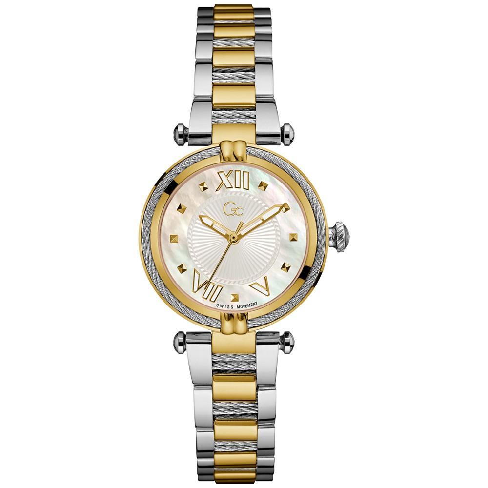 商品GUESS|Women's Swiss Two-Tone Stainless Steel Bracelet Watch 32mm,价格¥3045,第1张图片
