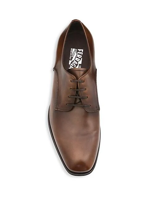 商品Salvatore Ferragamo|Daniel Original Leather Derby Shoes,价格¥1615,第5张图片详细描述