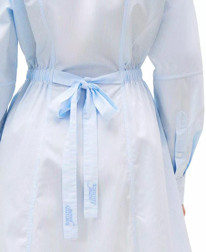 商品Tommy Jeans|Women's Pinstripe Tie-Back Shirtdress,价格¥293,第3张图片详细描述