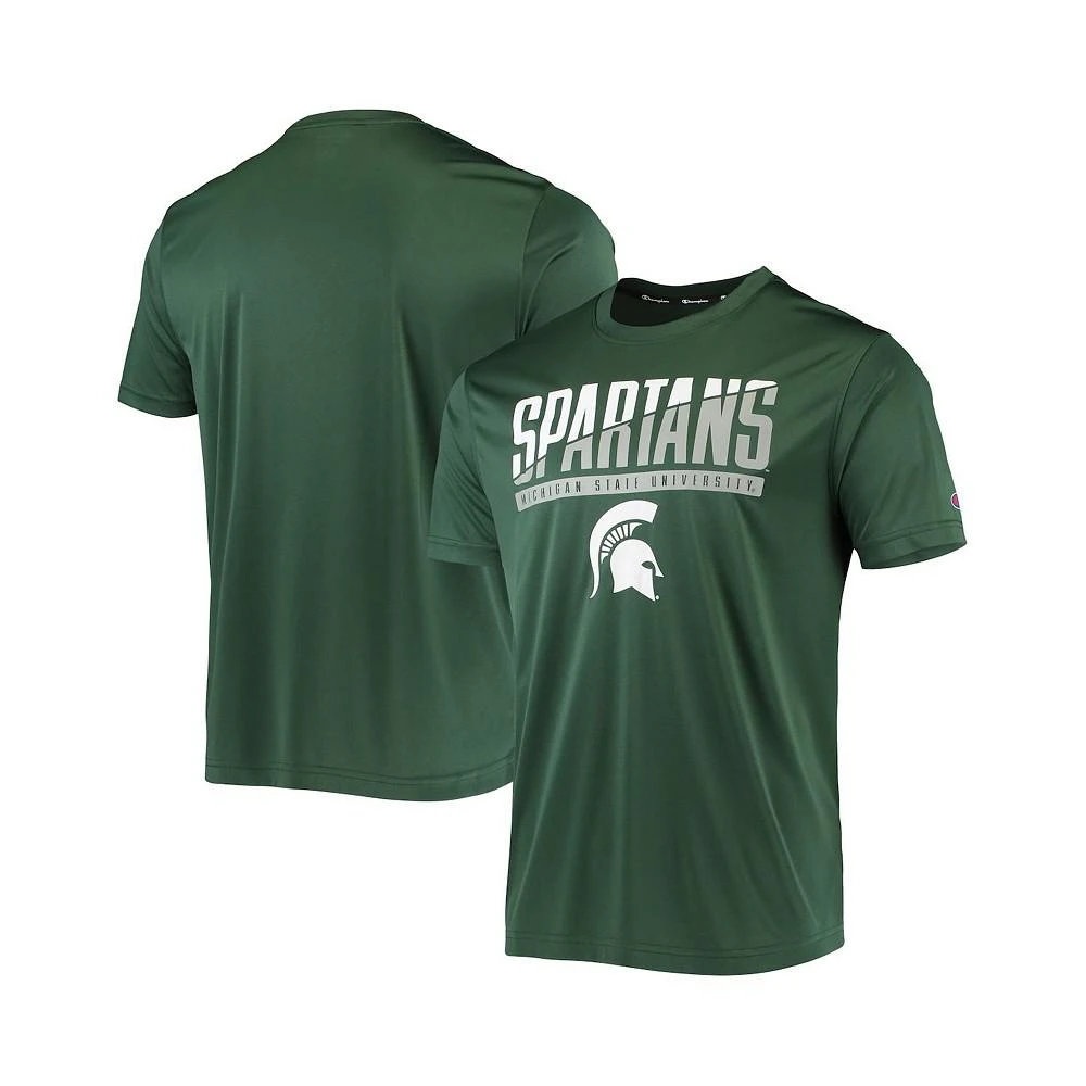 商品CHAMPION|Men's Green Michigan State Spartans Wordmark Slash T-shirt,价格¥210,第1张图片