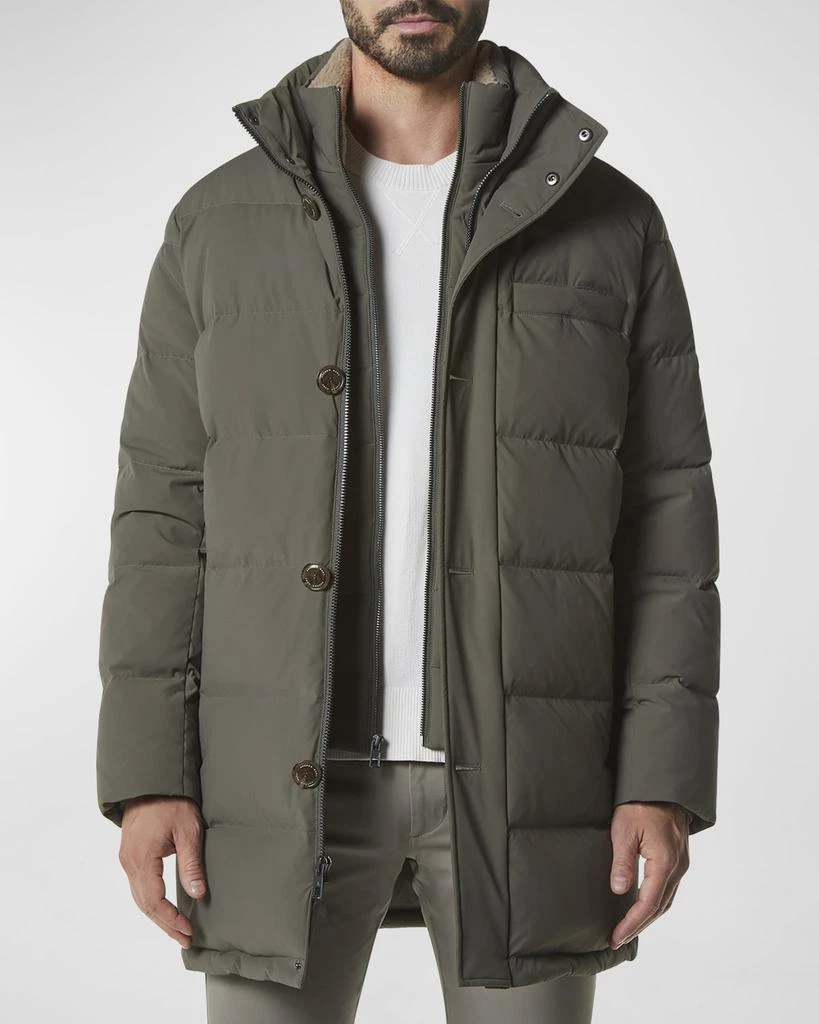 商品Andrew Marc|Men's Shelton Down Parka w/ Shearling Bib,价格¥3013,第1张图片