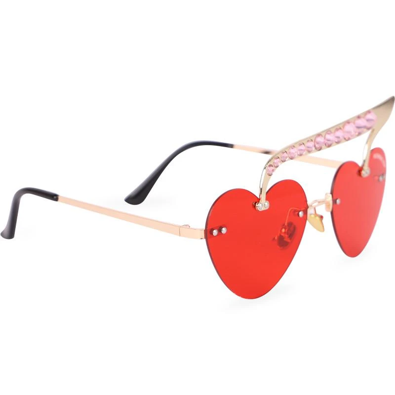 商品MONNALISA|Cherry shaped logo sunglasses in red,价格¥677,第1张图片