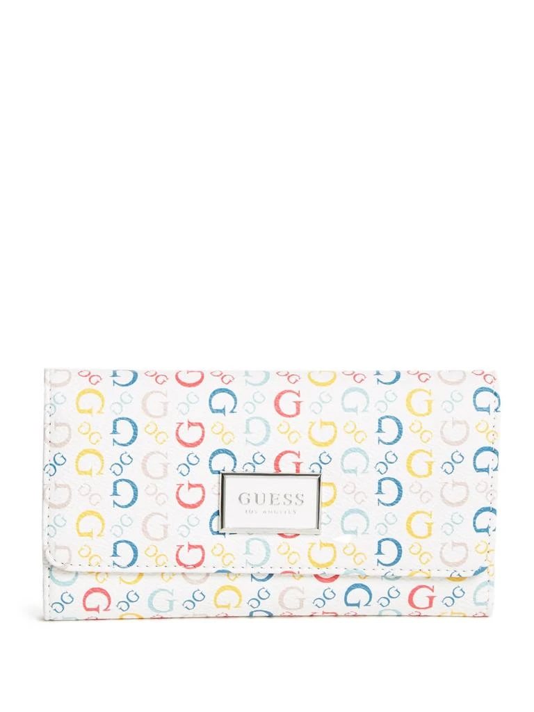 商品Guess Factory|Abree Logo Saffiano Slim Wallet,价格¥151,第5张图片详细描述