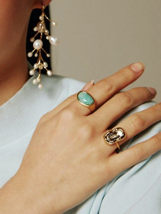 商品GUITBOL|GOLD SQUARE RING,价格¥765,第4张图片详细描述