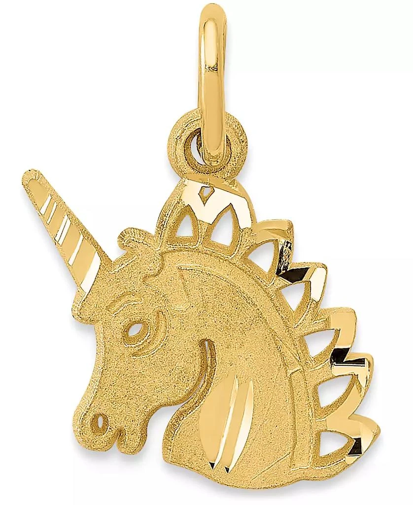 商品Macy's|Unicorn Charm Pendant in 14k Yellow Gold,价格¥1305,第1张图片