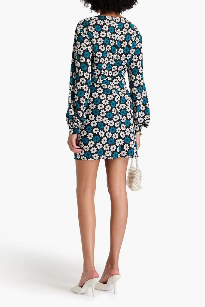 商品Diane von Furstenberg|Coraline ruched floral-print crepe mini dress,价格¥797,第3张图片详细描述