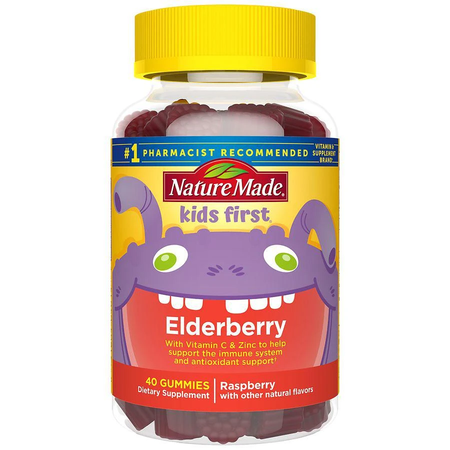 商品Nature Made|Kids First Elderberry Gummies with Vitamin C and Zinc,价格¥166,第1张图片