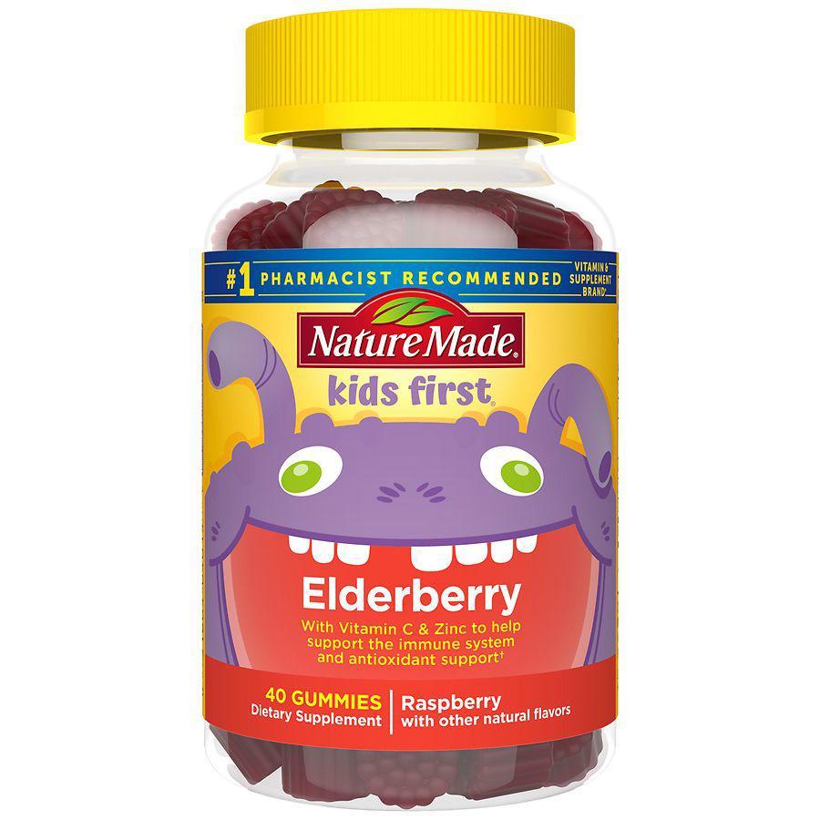 商品Nature Made|Kids First Elderberry Gummies with Vitamin C and Zinc,价格¥144,第1张图片