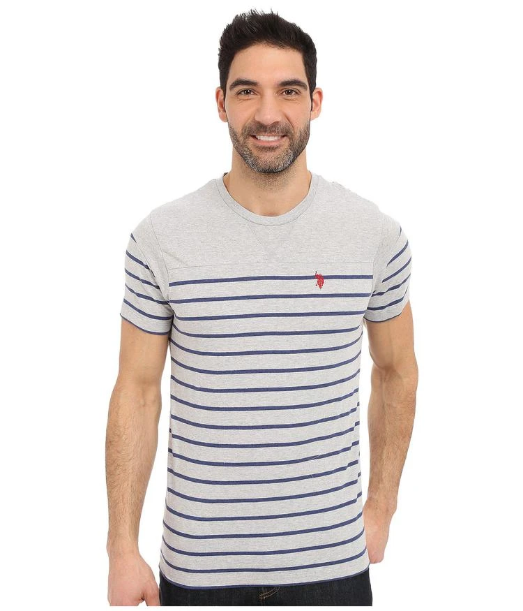 商品U.S. POLO ASSN.|Solid & Stripe V-Neck T-Shirt,价格¥211,第1张图片