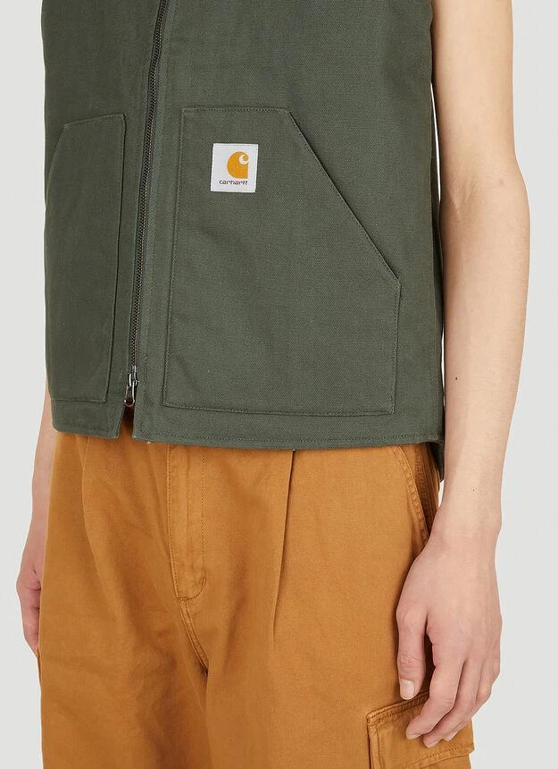 商品Carhartt WIP|Logo Patch Sleeveless Jacket in Green,价格¥1025,第5张图片详细描述