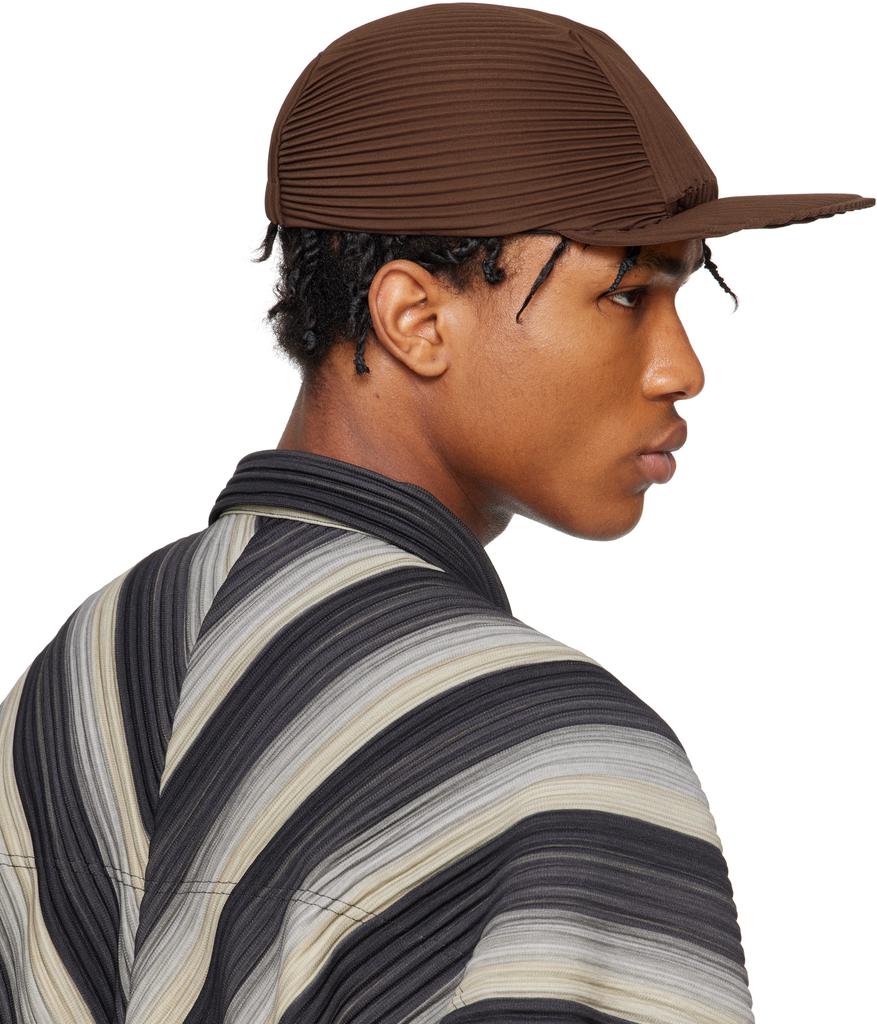 Homme Plissé Issey Miyake Brown Pleats Cap - Hats - BeyondStyle