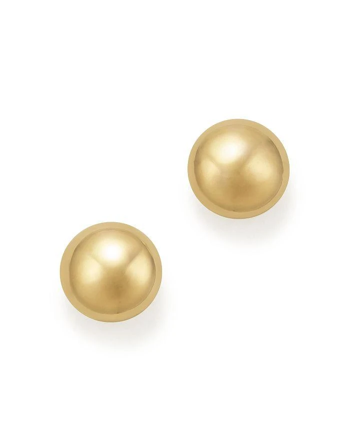 商品Bloomingdale's|14K Yellow Gold Flat Ball Stud Earrings - Exclusive,价格¥1136,第1张图片