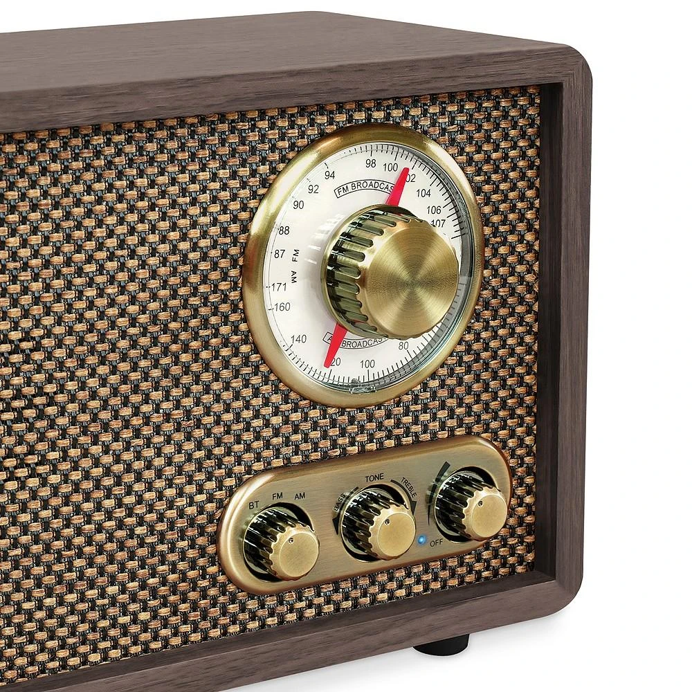 商品Victrola|Retro Wood Bluetooth FM/AM Radio with Rotary Dial,价格¥445,第2张图片详细描述