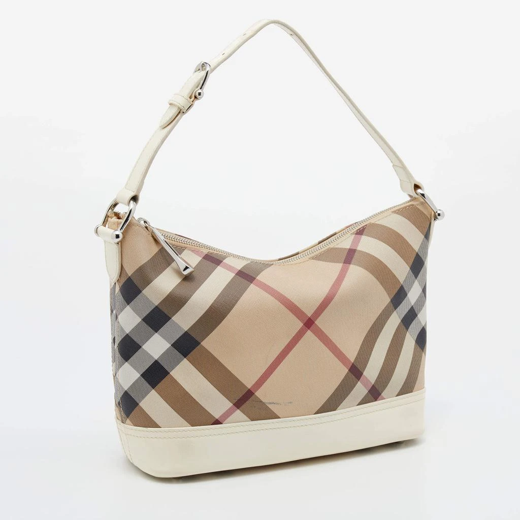 商品[二手商品] Burberry|Burberry Beige/Cream Nova Check PVC And Leather Shoulder Bag,价格¥2296,第3张图片详细描述