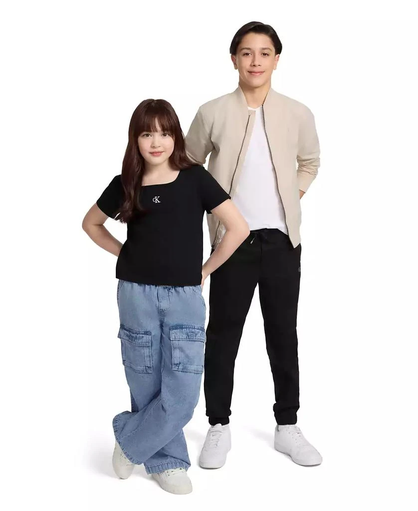 商品Calvin Klein|大童款罗纹 T 恤,价格¥79,第5张图片详细描述
